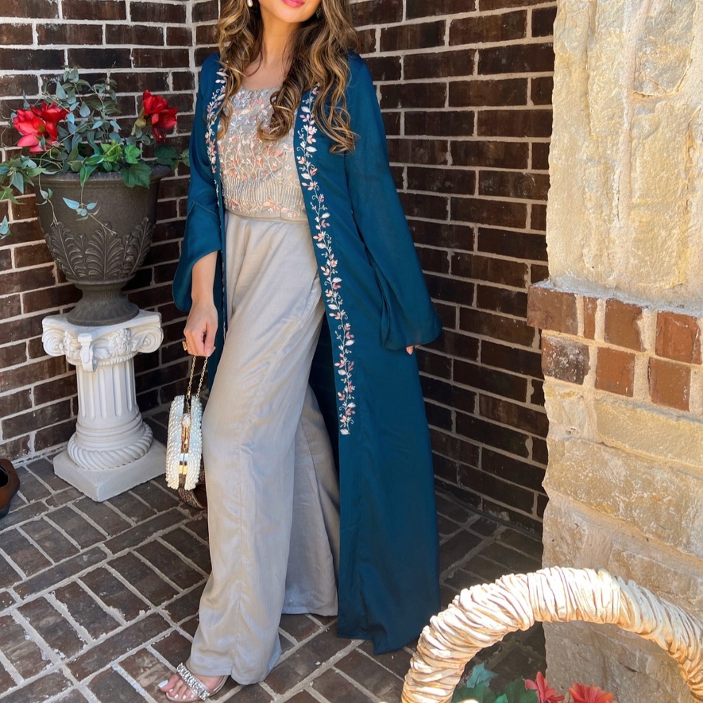 Embroidered shirt and pant set